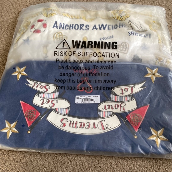 Brighton Sail Into Summer Canvas Large Beach Tote Collectible 2014 Nautical - Picture 5 of 5